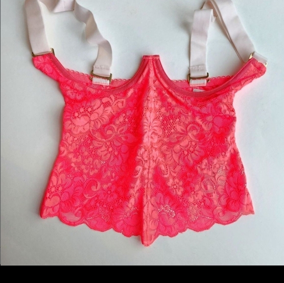 We Are HaH Free People Bust a Move Bustier Top HAHt lava pink size M - Picture 5 of 8